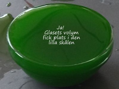 3 Ja glasets volym fick plats i den lilla skålen Utforskande